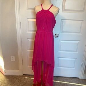 NWT bebe Fuchsia High Low Dress Sz 10